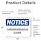 Signmission Carbon Monoxide Alarm, 14 in W x Rectangle, Vinyl Decal OS-2PACK-NS-D-1014-L-10440 - alternate 5